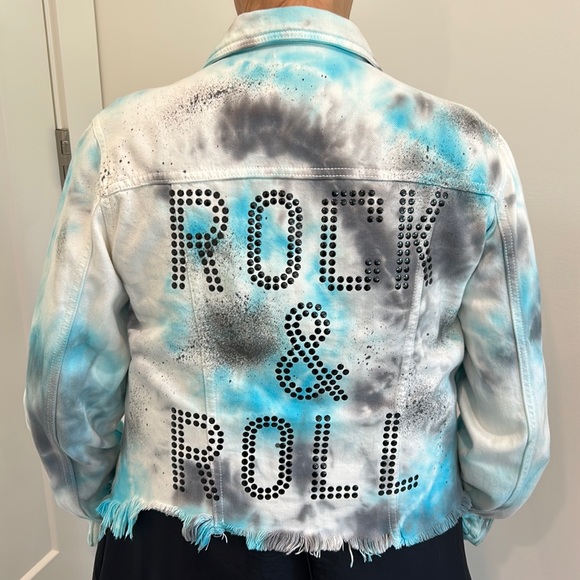 Hand Dyed HIDDEN Tie Dye Jean Jacket - Picture 2 of 7